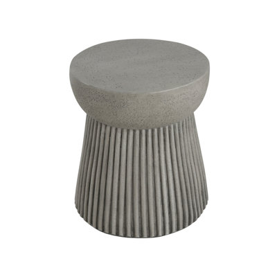 Table d'appoint d'extérieur en béton léger, finition béton_N773P254300G