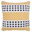 Ensemble de housse de coussin décoratif en coton à rayures jaunes-122942335