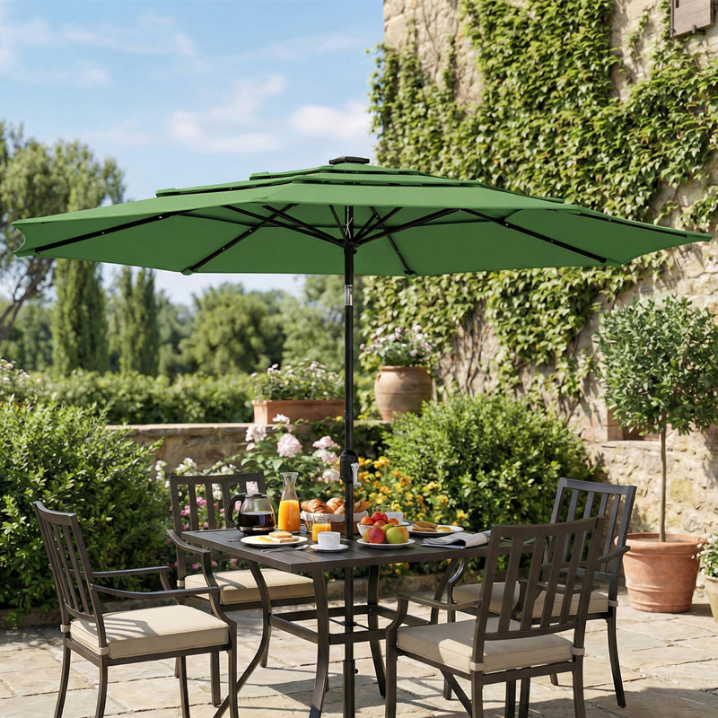 280cm Market Parasol, Green