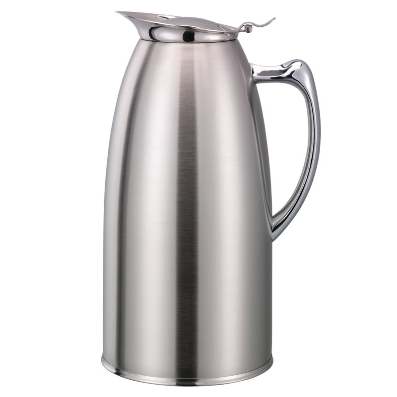 Pichet doublé de mousse, H 10,75 po x l 6,75 po x P 5,25 po, Nickel brossé