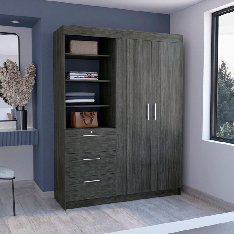 Armoire pour vêtements, chambre à coucher, Brun