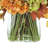 Fall Hydrangea and Wheat Arrangement in Glass Vase