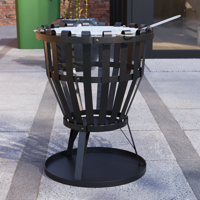 Abigailgrace Round Steel Smokeless Fire Pit