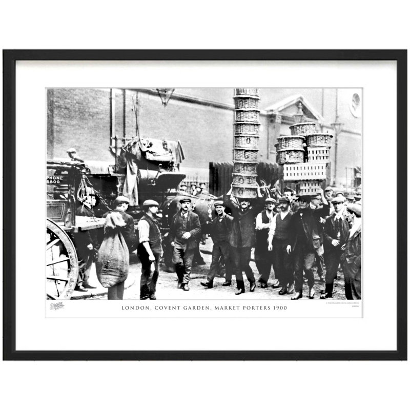 London, Covent Garden, Market Porters 1900 by Francis Frith - Single Picture Frame Print, 60cm H x 80cm W x 2.3cm D