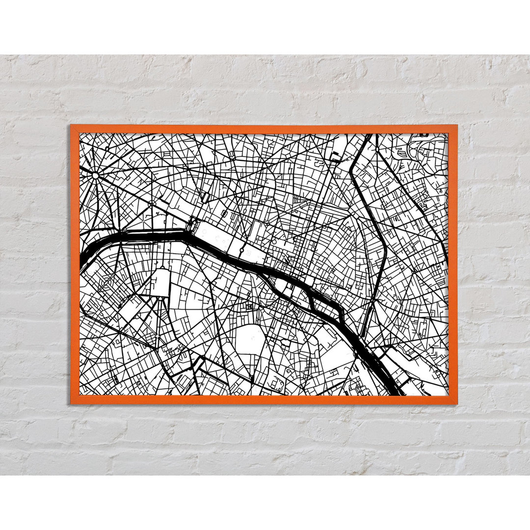 Alsa Map Of The City 3 Paris - Einzelne Bilderrahmen Kunstdrucke