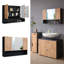 Hohenwald 800 mm W 550 mm H Surface Mirrored Bathroom Cabinets 2 Shelves with Mirror-1352789507