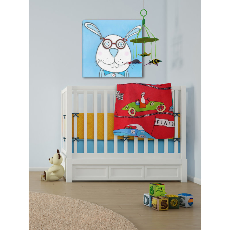 «Rabbit with Glasses», reproduction sur toile tendue, H 32 po x l 32 po x P 1,5 po