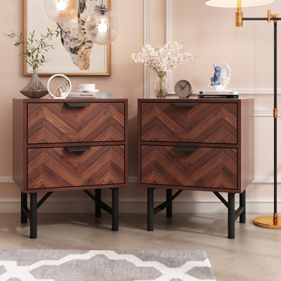 Killinger Ted 4 - Drawer Nightstand in Brown (Set Of 2)