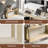 60" Rectangular Solid Wood Veneer Console Table, Wide Sofa Table, Behind Couch Table-1040672248