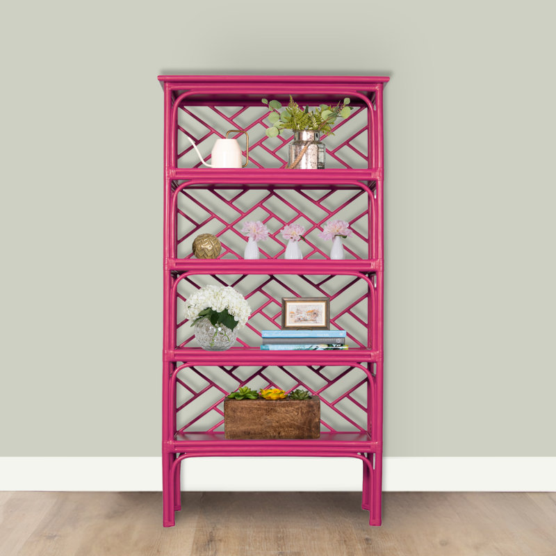 Chippendale Bookcase, Hot Pink