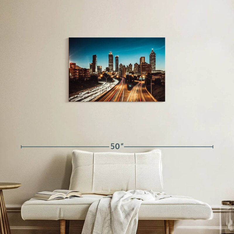 Kavia Atlanta Night Skyline, 20" H x 30" W
