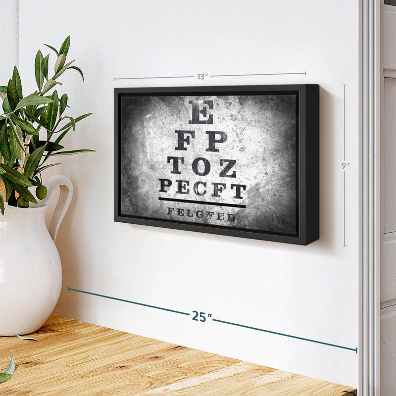 " Optometry Test Canvas Print ", 9" H x 13" W