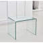 Table de bout transparente, table d'appoint en verre trempé transparent trempé, table