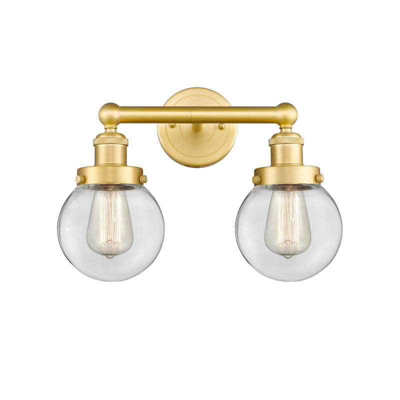 Alphonsa 2 - Light Dimmable Vanity Light, Clear, Satin Gold