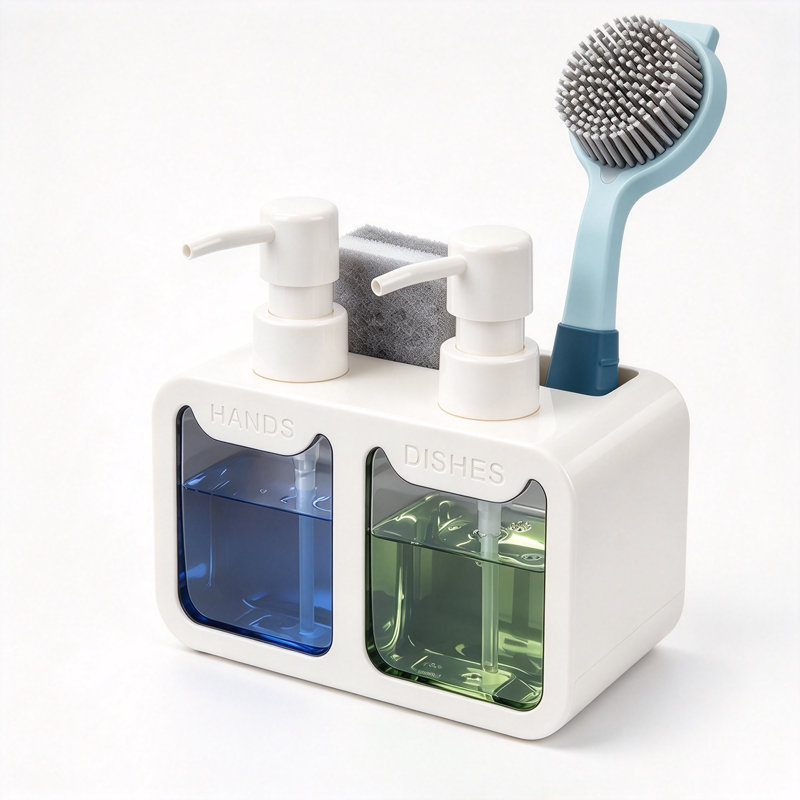 Distributeur de savon à double compartiment