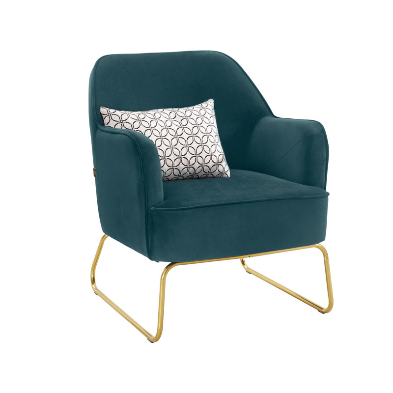 Joshua Velvet Armchair, Petrol Velvet