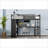 Twin XL Metal Loft Bed Frame with Wardrobe, Desk &amp; Storage Shelves - Black for Small Spaces