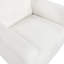 Chaise avec accoudoirs en tissu White Boucle
