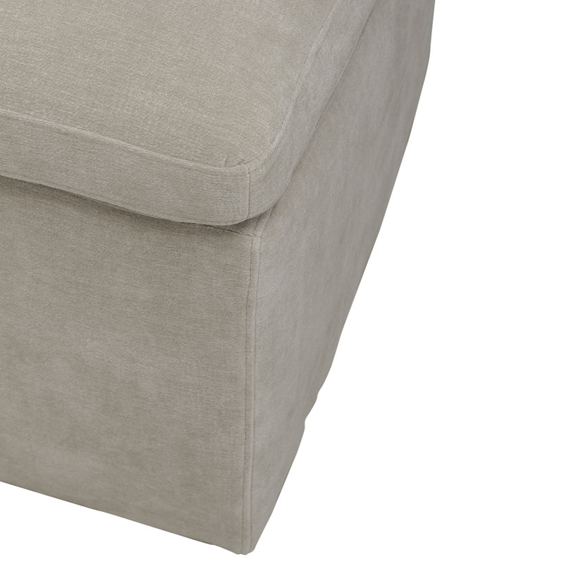 Faouzi Accent Dining Chair W/ Casters, Cream Polyester