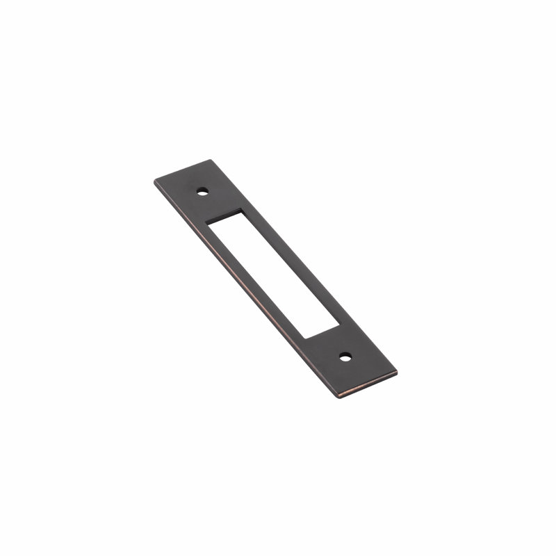 Plaque arrière pour poignées de tiroir / tiroir Emtek, Bronze huilé, H 5,25 po x l 1 po