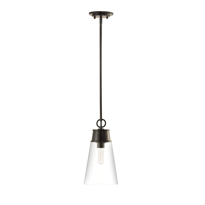Bertina 1 - Light Single Pendant, Matte Black, 96.25" H x 7.5" W x 7.5" D