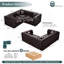 Ensemble de canapé modulaire en forme de L 75,1 po, canapé modulaire rembourré en similicuir 3 places avec conception touffetée à la main pure, 3 coussins, combinaison multiple pour le salon