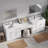 103'' Double Bathroom Vanity with Quartz Top-111107766