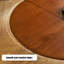 Table de salle à manger en bois massif ovale couleur châtaignier