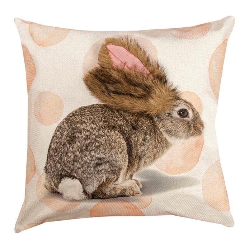 Housse de coussin carré en fausse fourrure de polyester manuel 18 po x 18 po