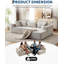 Canapé modulaire Soft 108 po avec canapé modulaire en L désossé et velours côtelé sans assemblage pour le salon, beige