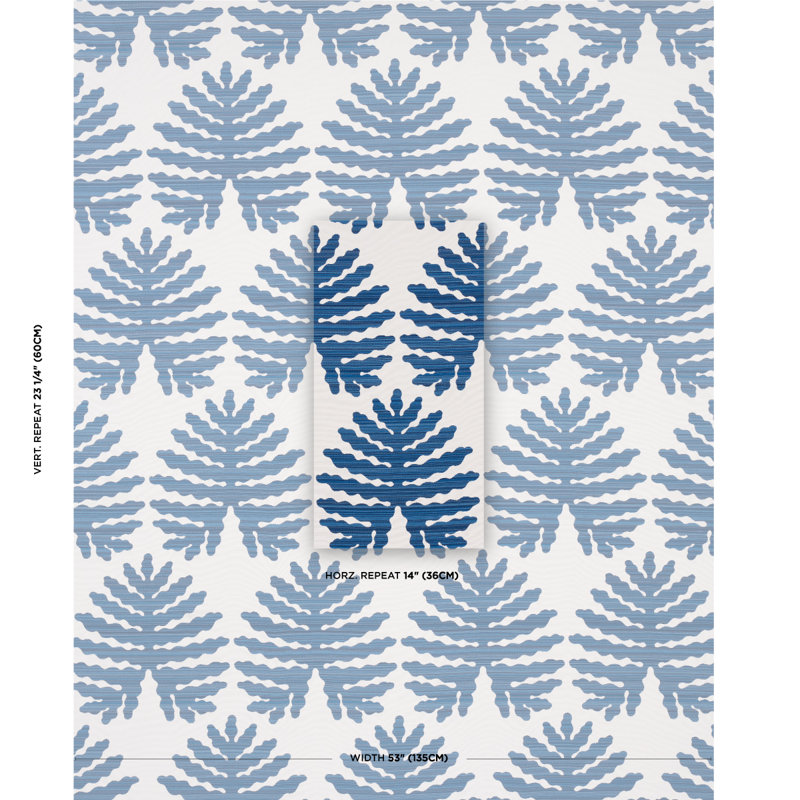Tissu intérieur / extérieur Palma Sola, Bleu marine