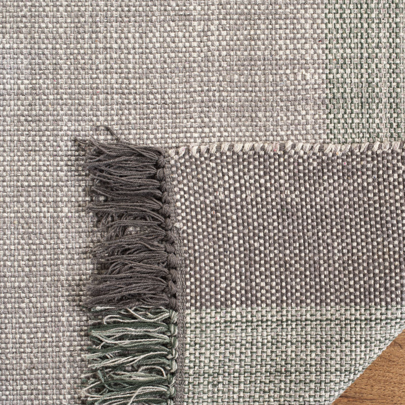 Zoltán Hand Woven Cotton Striped Rug, Rectangle 2'3" x 4'