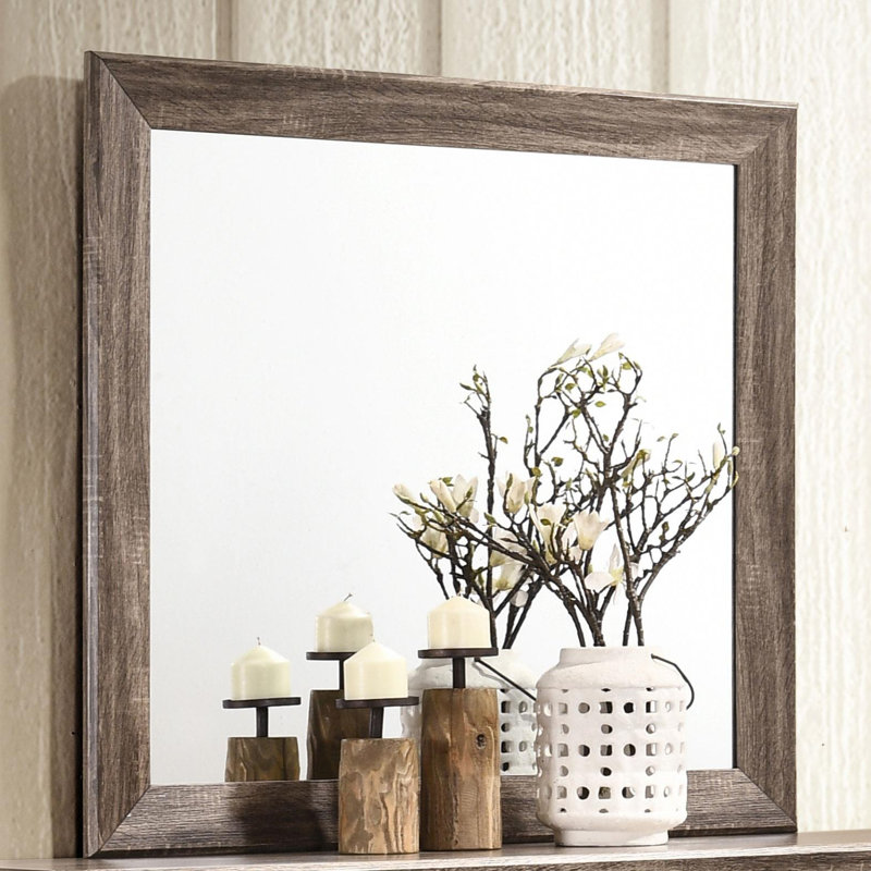 Miroir de commode Luxury Build - Deashawn, Taupe délavé