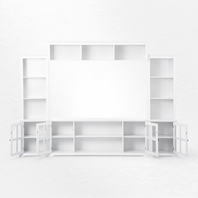 Crédence de rangement quatre pièces Gaela, Blanc