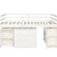 Lit mezzanine simple bas avec armoire et bureau mobile - blanc, matériau robuste-686215800