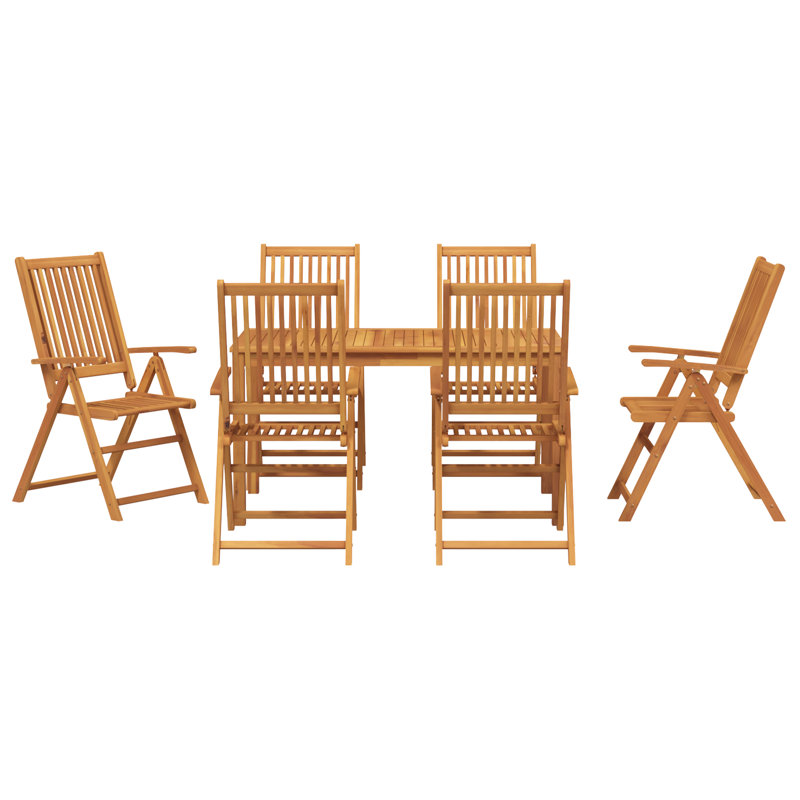 Ensemble repas 7 pièces vidaXL