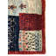 Tapis rouge / bleu / gris nouvel âge 3 pi 1 po x 4 pi 11 po Gabbeh