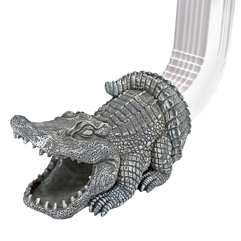 Gutter Guardians Swamp Alligator Downspout Statue