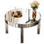 Table basse ronde miroir de 80 cm (31,5 pouces), design éblouissant, base stable, montage rapide. Parfait pour les espaces de bureau. Surface et bords lisses, conçu pour une utilisation durable dans les intérieurs modernes.