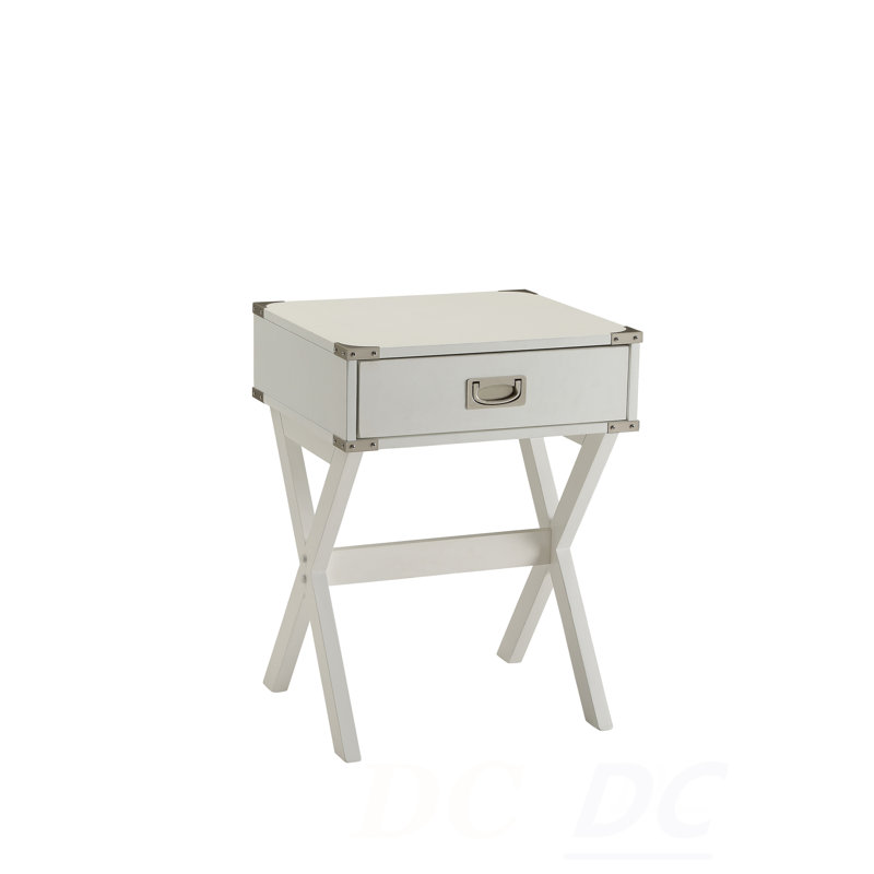 Babs White Finish Accent Table, Table