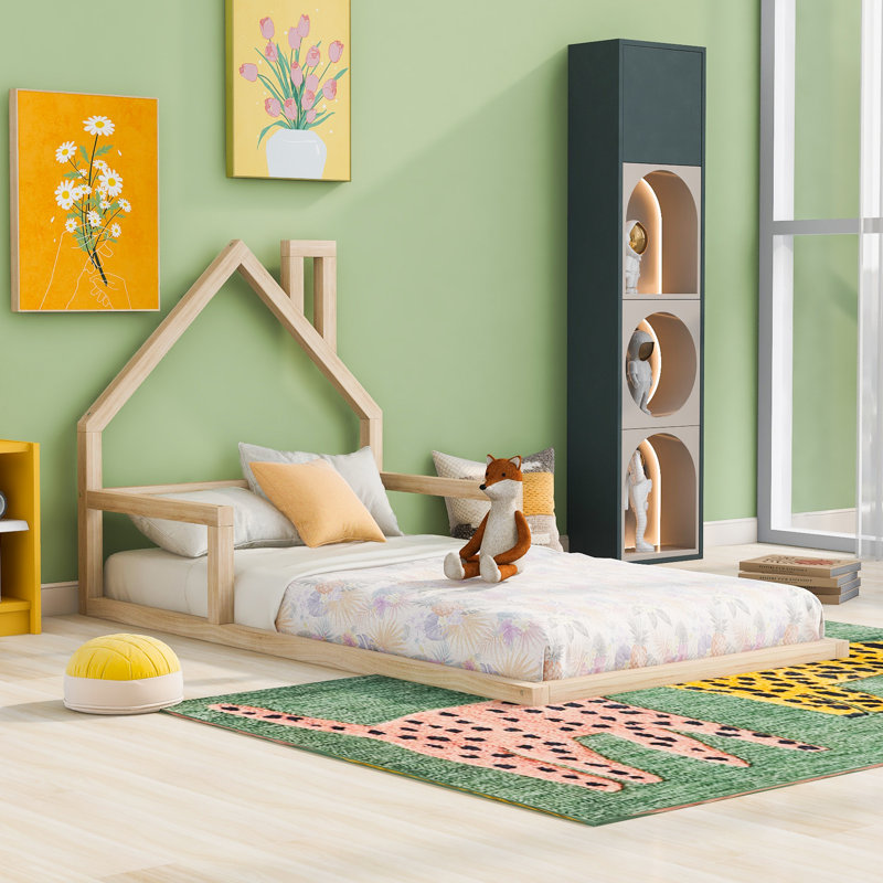 Lit plateforme Wood, Simple, Naturel