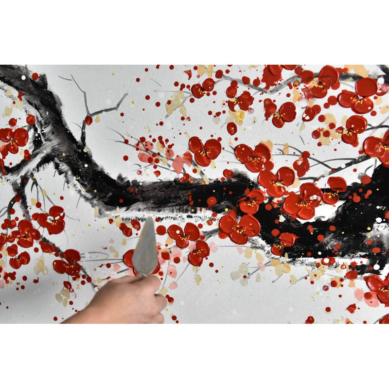 Cherry Tree Avenue Hand Painted Acrylic Painting
