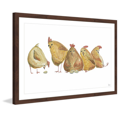 « guarding poules », reproduction d’art encadrée