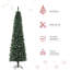 190cm H Artificial Spruce Christmas Tree