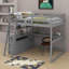 Lit mezzanine double avec bureau et tablettes-539819844-539819896