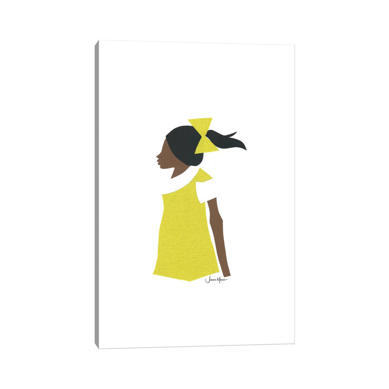 « African American School Girl » par Lou Lou, reproduction d’art studio-impression, Toile tendue, Pas de tapis