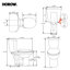 19.5''Tall Comfortable SeatHeight Round Two-Piece Floor Mounted Toilet (Seat Included)-100864812