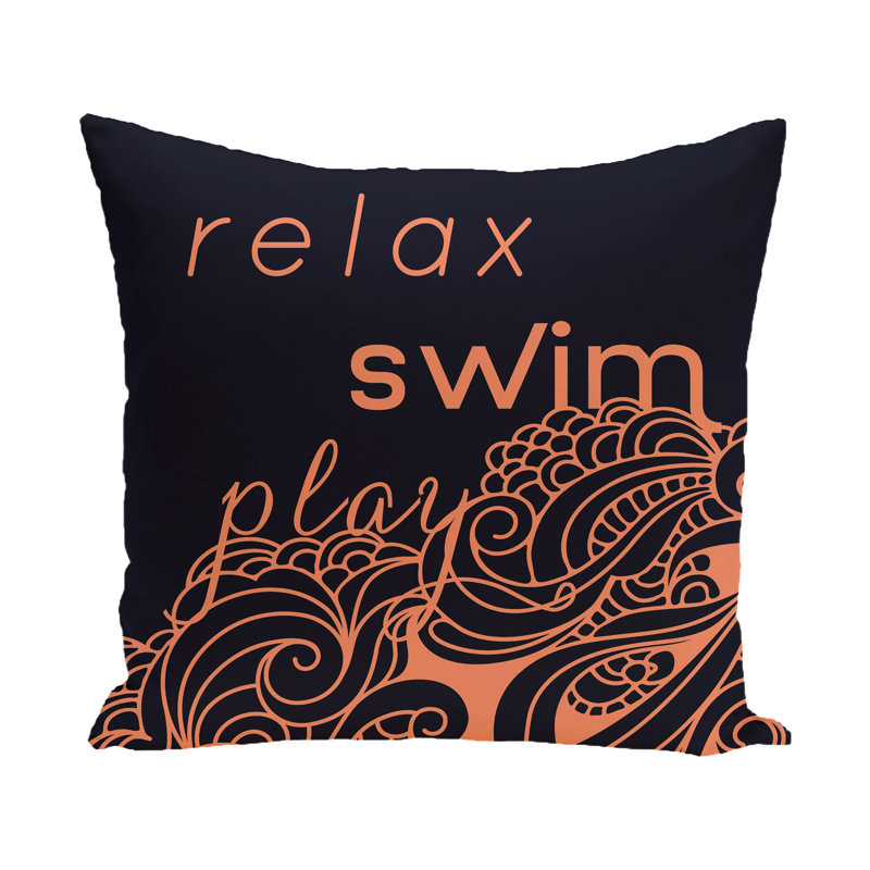 Beach Vacation Outdoor Reversible Throw Pillow, 16" H x 16" W