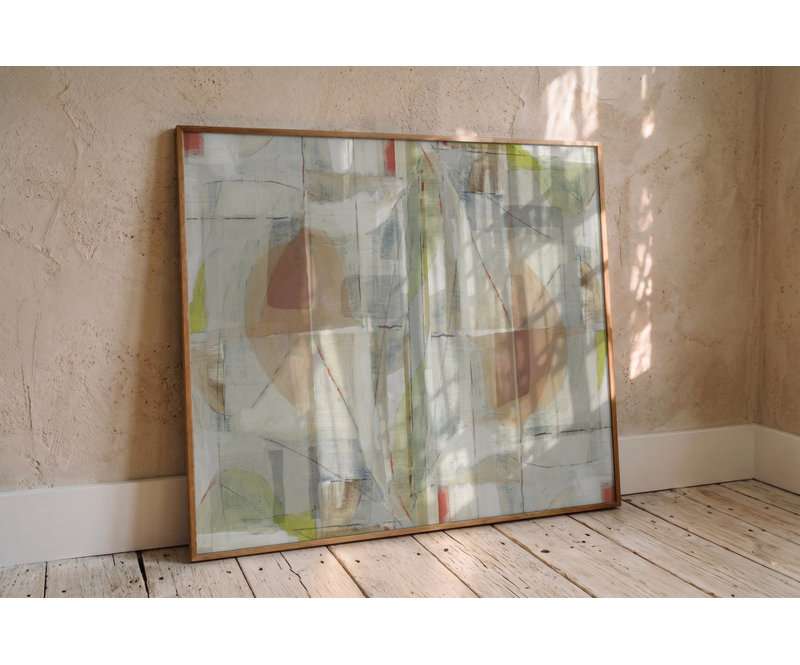 «Soft Abstract Forms» par Cartissi - Art mural abstrait - reproduction encadrée mat 24 x 16 (naturel), Tanné, 24 × 16