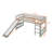 Twin Loft Bed With Slide & Ladder | Solid Wood Kids Frame-402218942